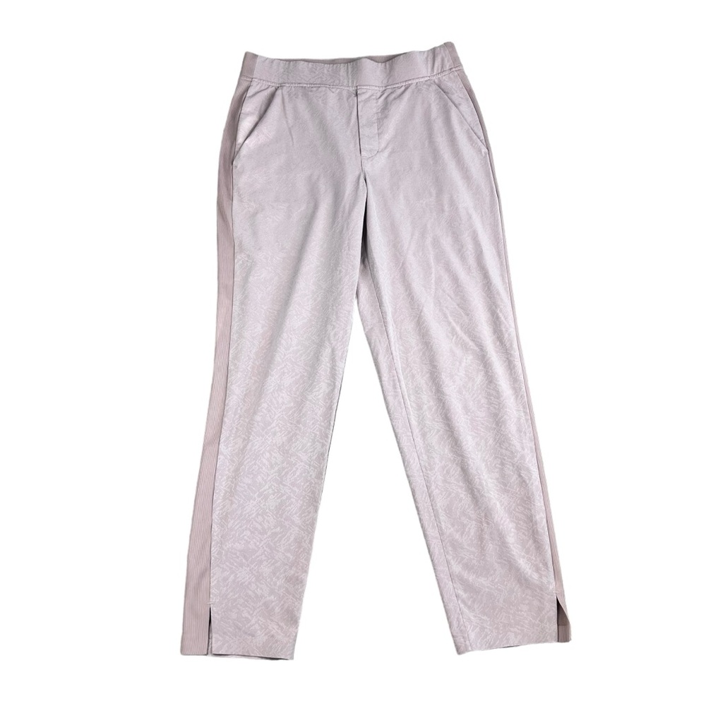 Athleta light blush pink women’s textured straight leg Athleisure pants …